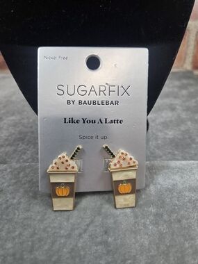 NWT Sugarfix by BaubleBar "Like You A Latte" PSL Earrings